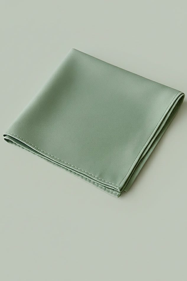 Haartuch aus Bambusseide in Sage gefaltet