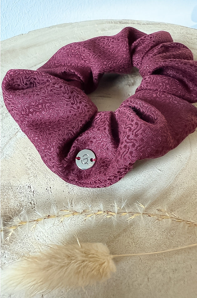 Scrunchie Tracht Reissverschluss Bordeaux