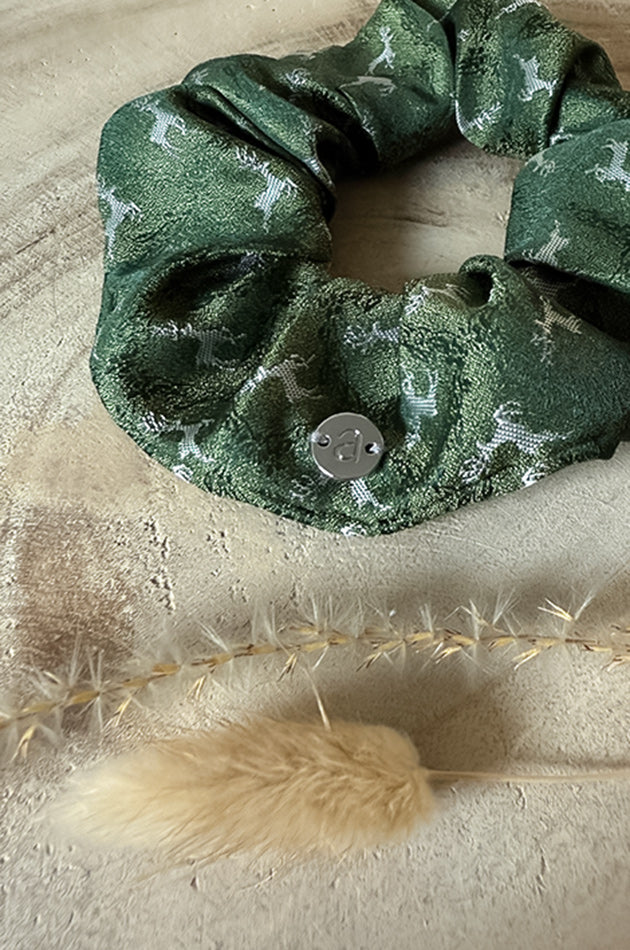 Scrunchie Tracht Reissverschluss Grün