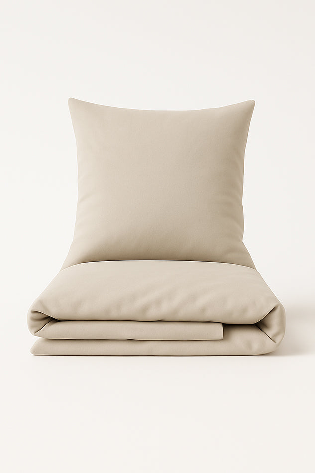 Veganer Bettbezug aus Bambusseide in Beige