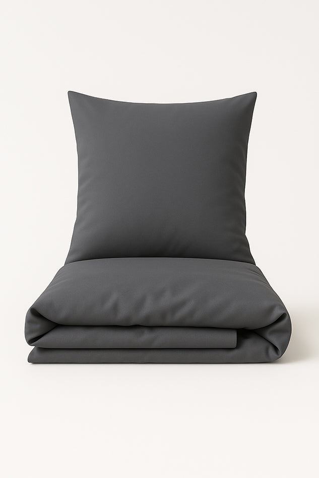 Veganer Bettbezug aus Bambusseide in Stone