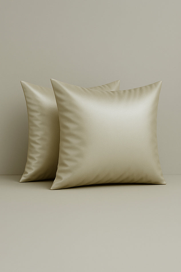 Veganer Kissenbezug aus Bambusseide Beige