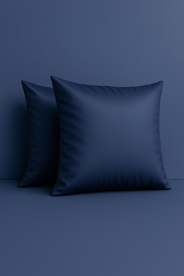 Veganer Kissenbezug aus Bambusseide Dunkelblau
