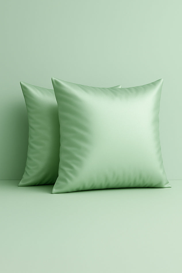 Veganer Kissenbezug aus Bambusseide Sage